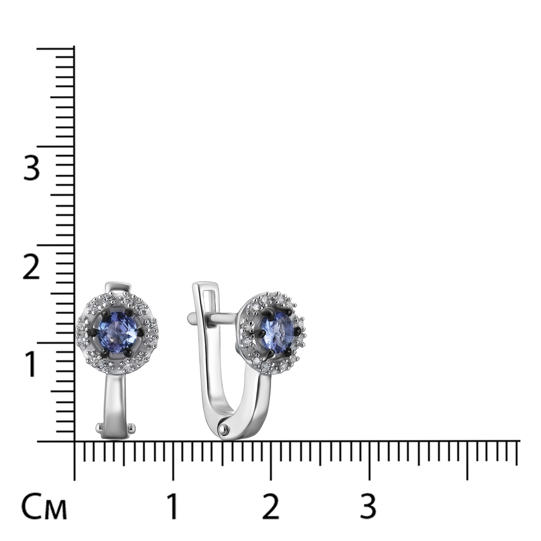 Серебряные серьги с танзанитами