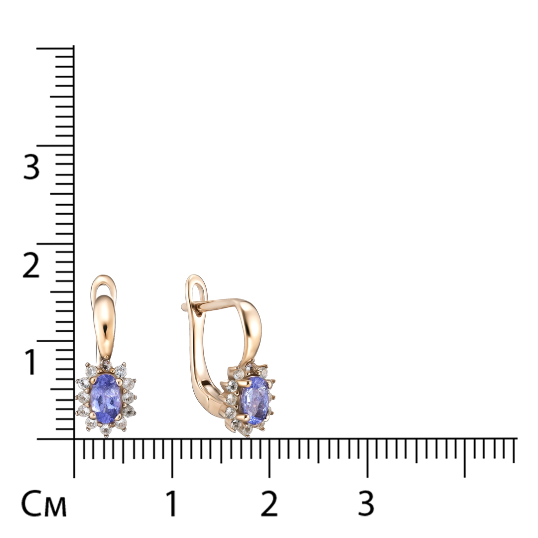 Серебряные серьги с танзанитами