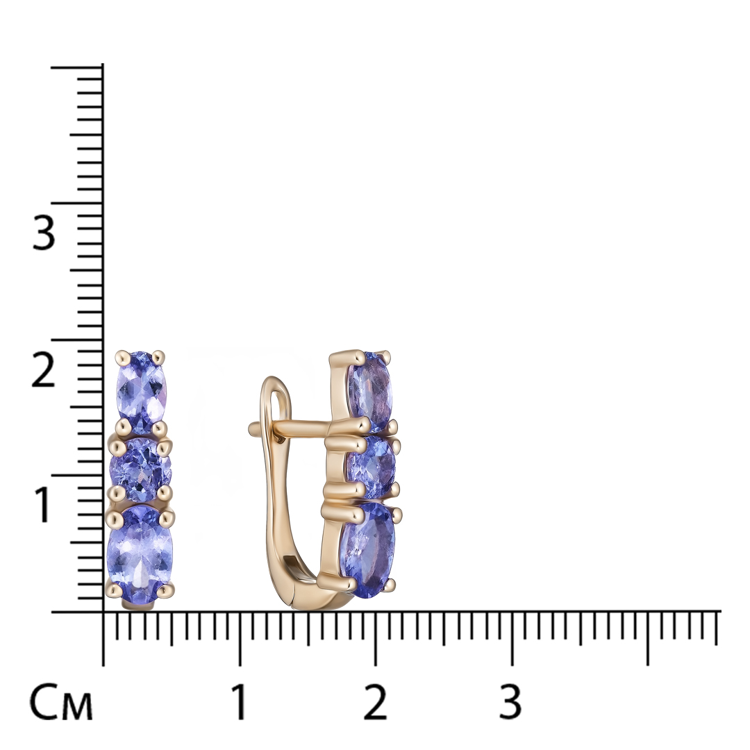 Серебряные серьги с танзанитами
