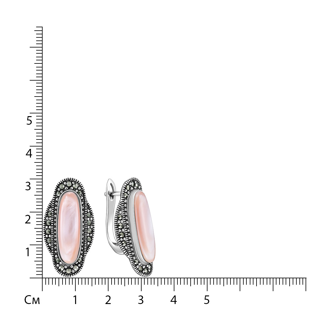 Серебряные серьги с перламутром