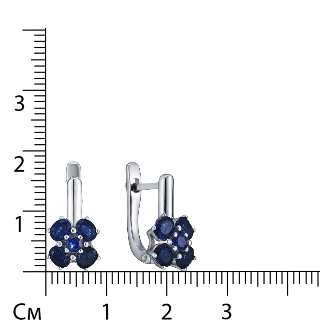 Серебряные серьги с сапфирами