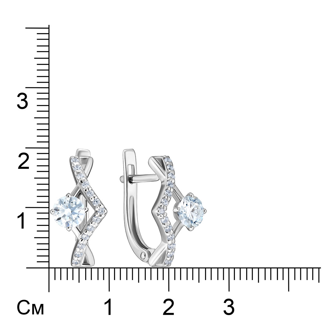 Серебряные серьги с муассанитами