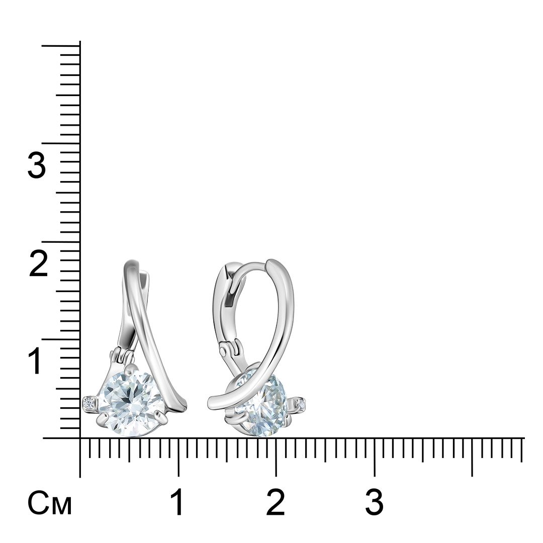 Серебряные серьги с муассанитами