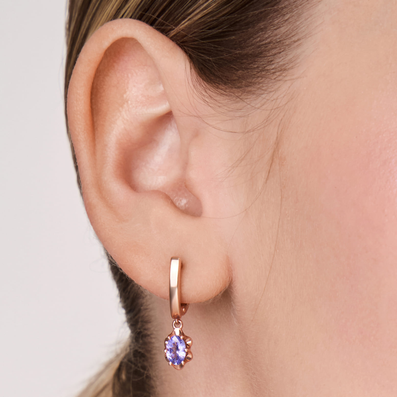 Серебряные серьги с танзанитами