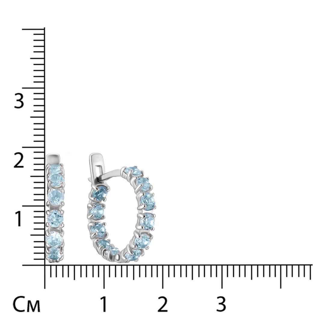 Серебряные серьги с топазами