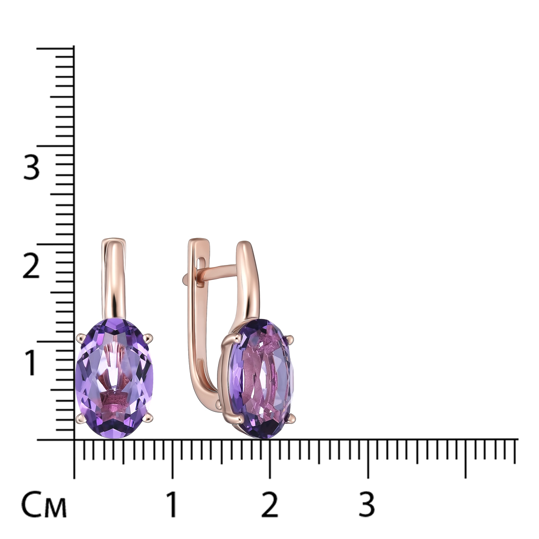 Серебряные серьги с аметистами