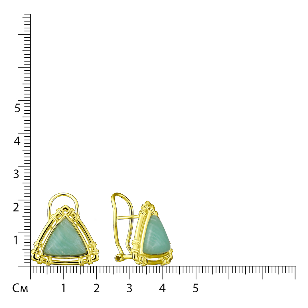 Серебряные серьги с амазонитами