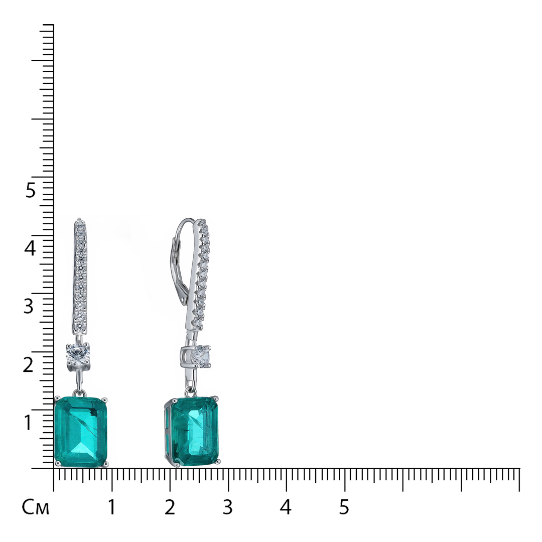 Серебряные серьги с кубическим цирконием