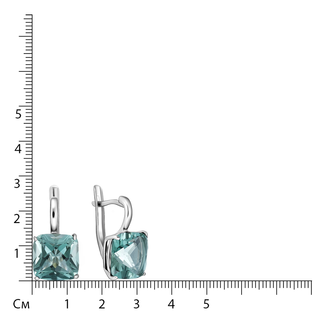 Серебряные серьги с празиолитами