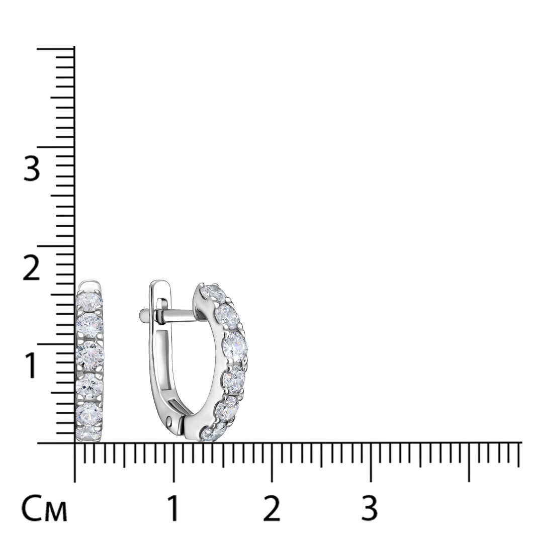 Серебряные серьги с фианитами