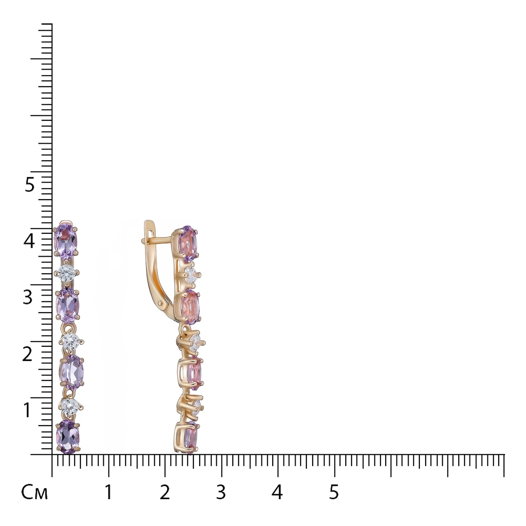 Серебряные серьги с аметистами