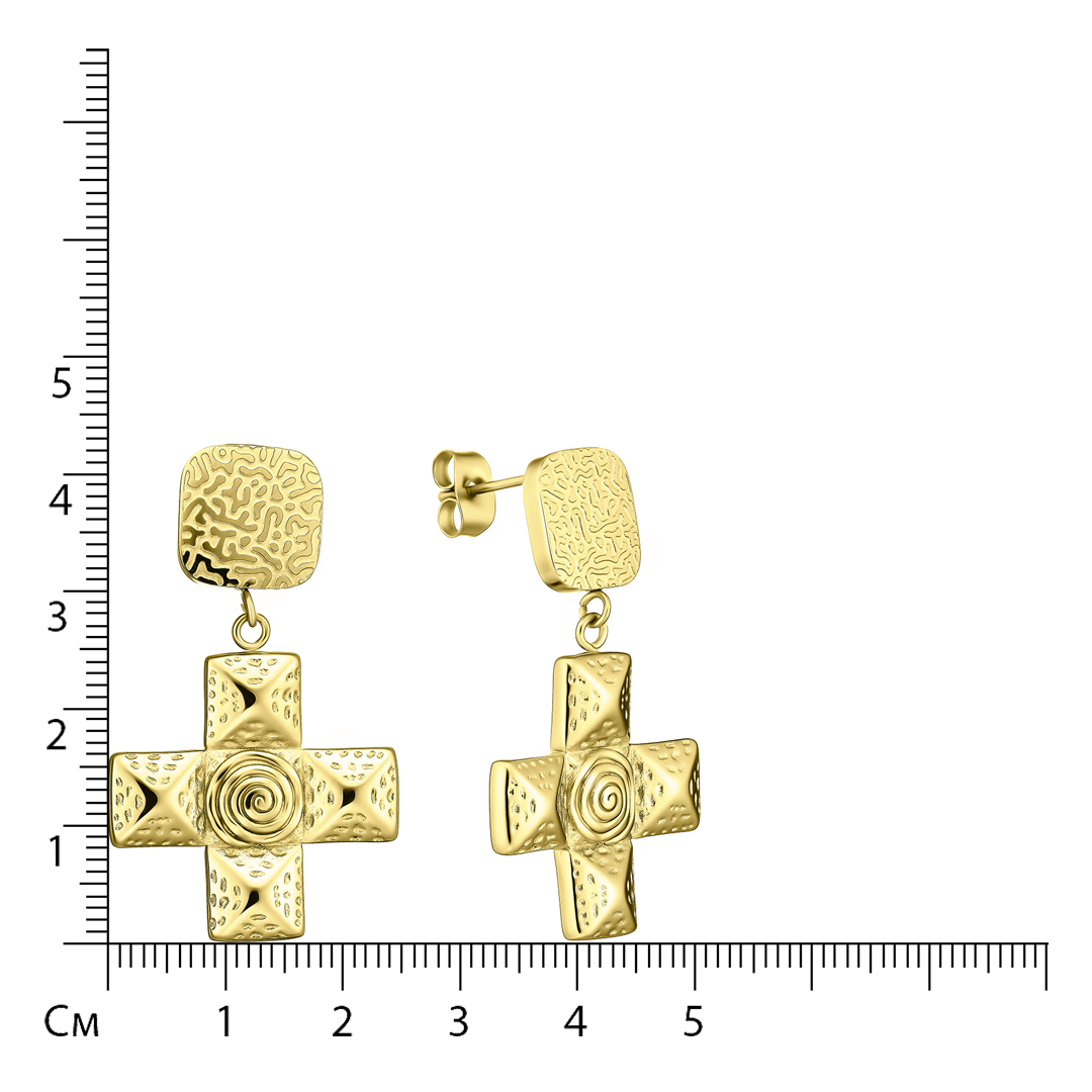 Бижутерные серьги "Крестики"