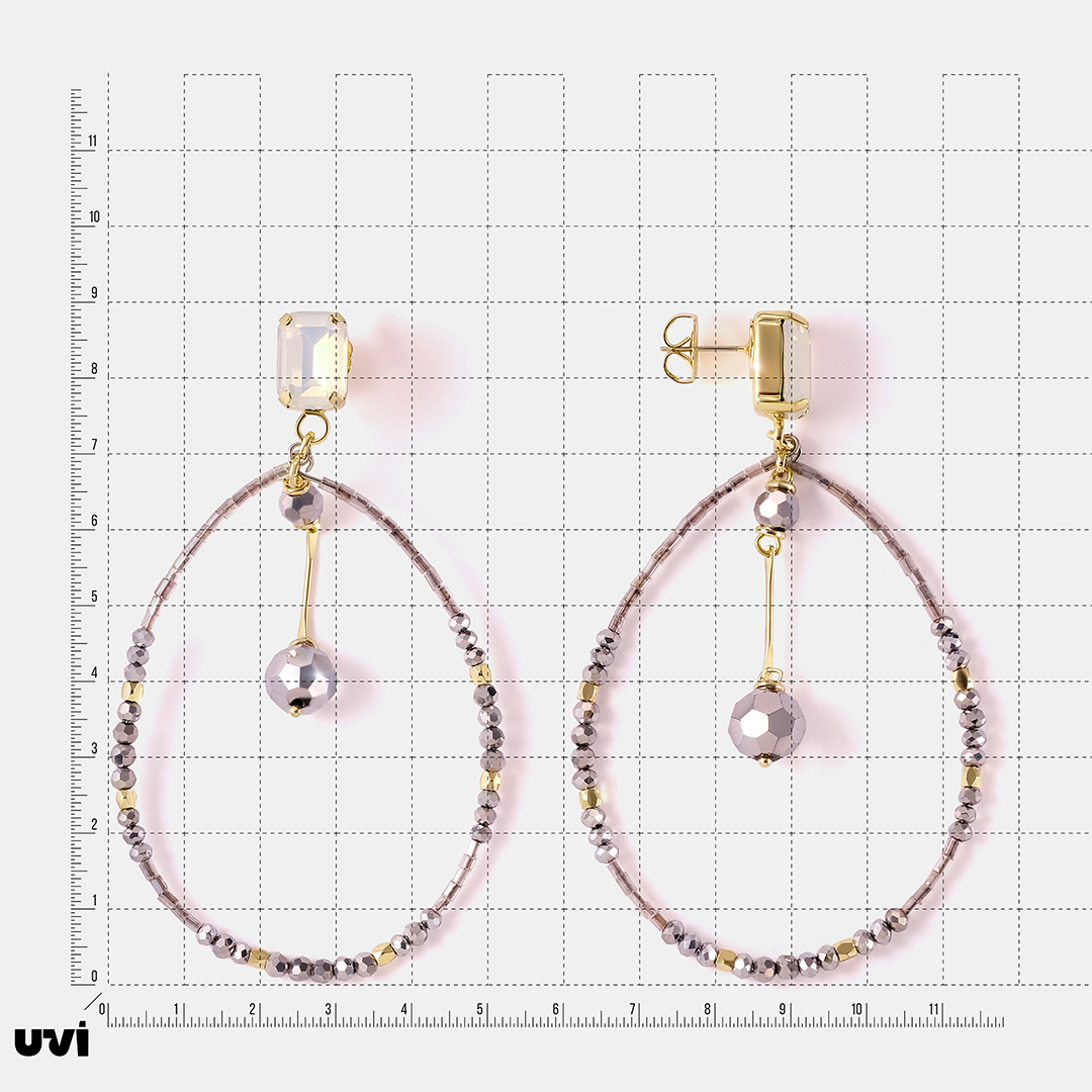 Бижутерные серьги с ювелирным стеклом