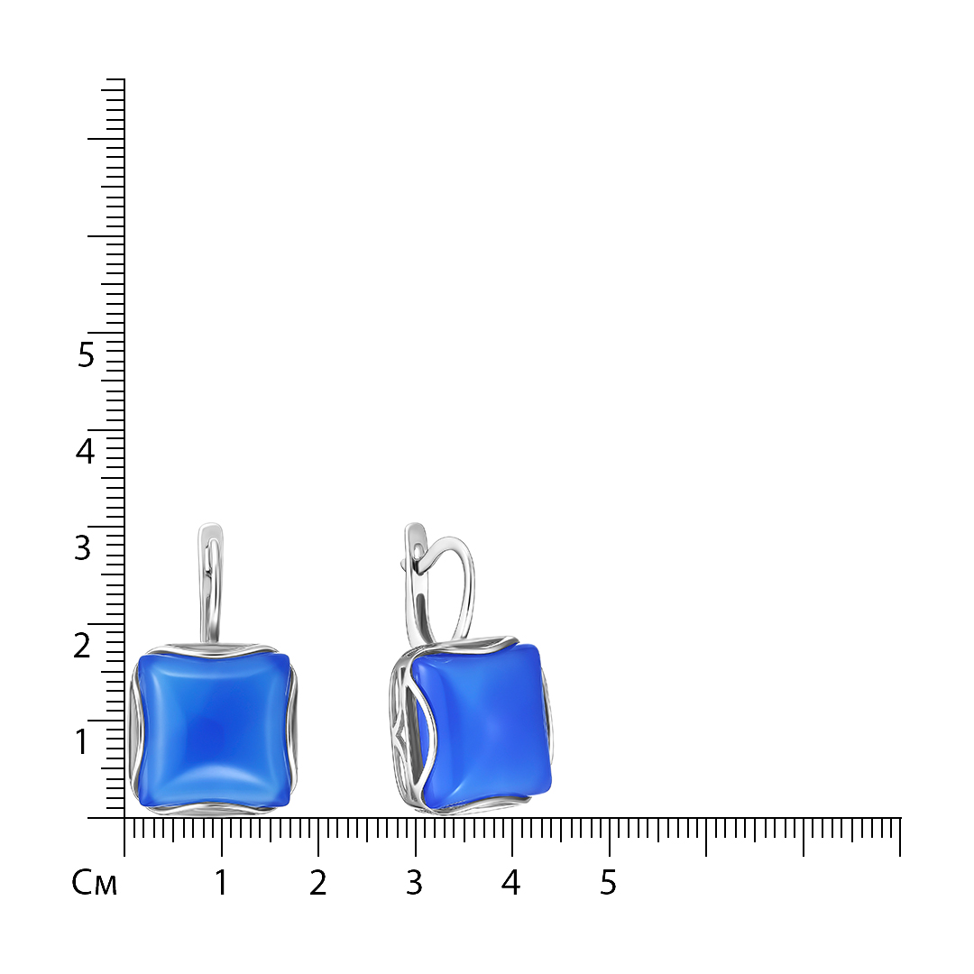 Серебряные серьги с агатами