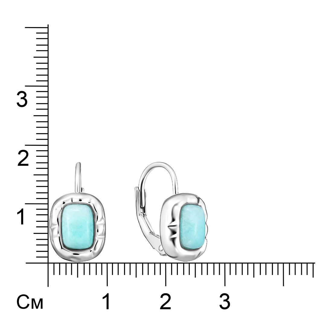 Серебряные серьги с амазонитами
