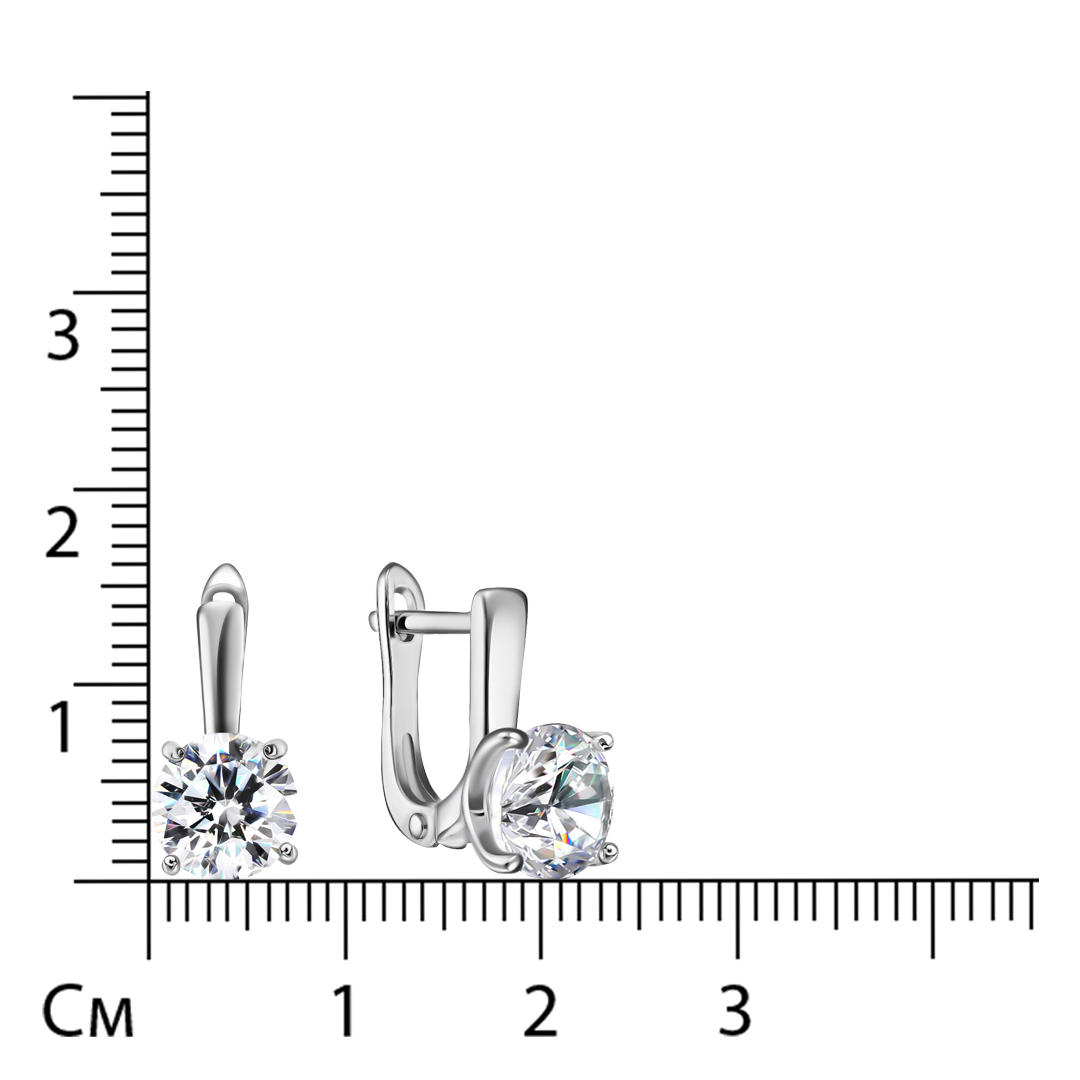Серебряные серьги с кубическим цирконием