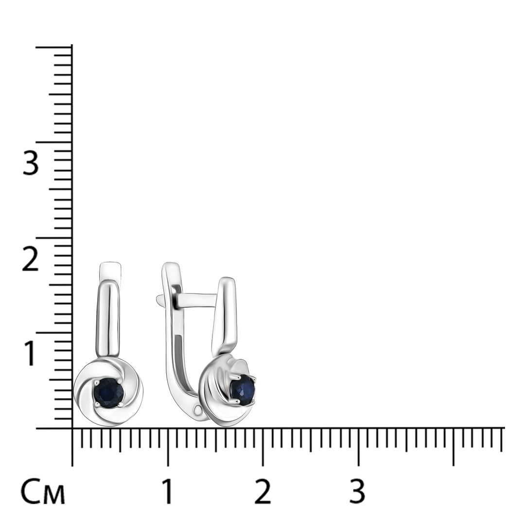 Серебряные серьги с сапфирами