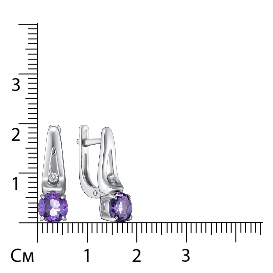 Серебряные серьги с аметистами