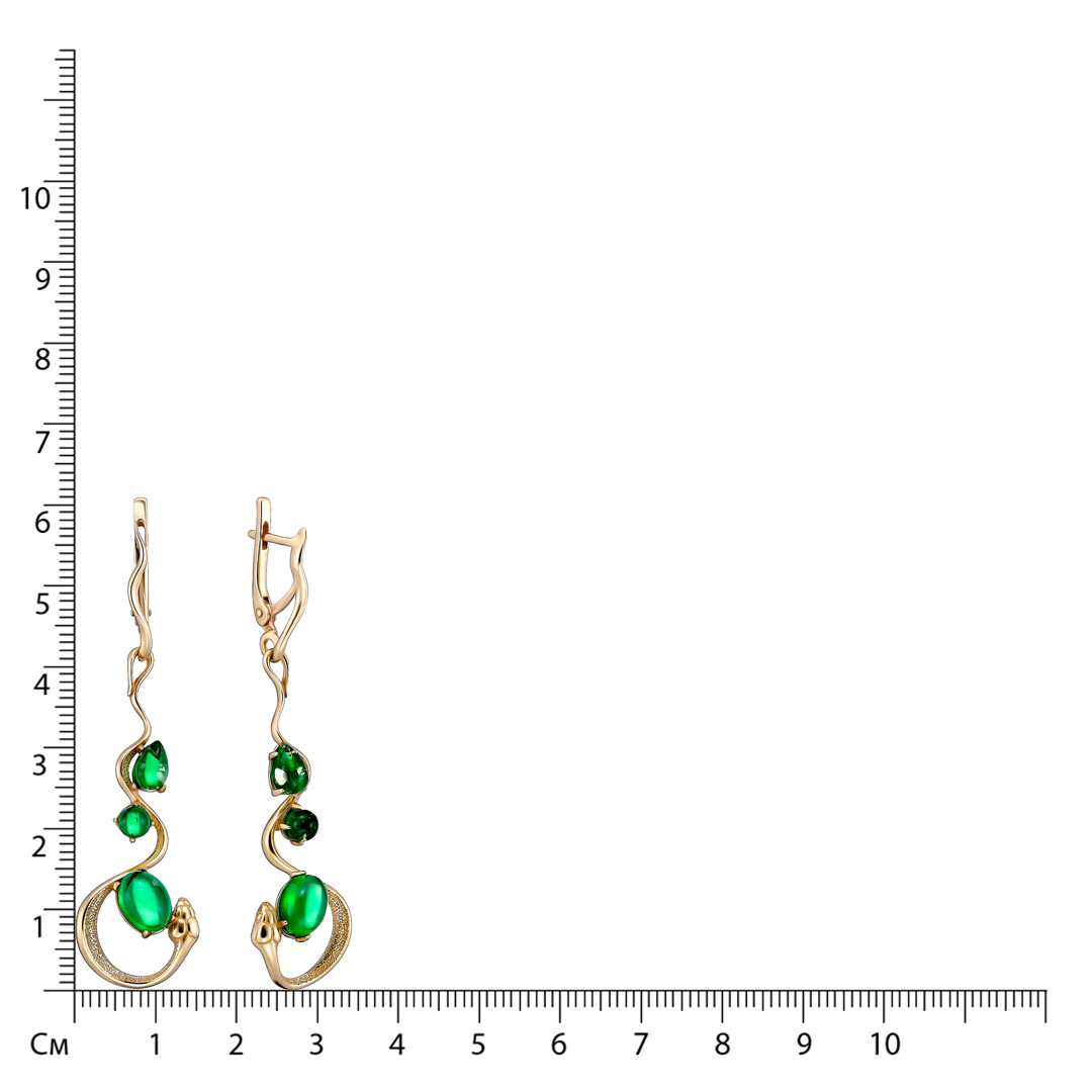 Серебряные серьги с зеленым янтарем