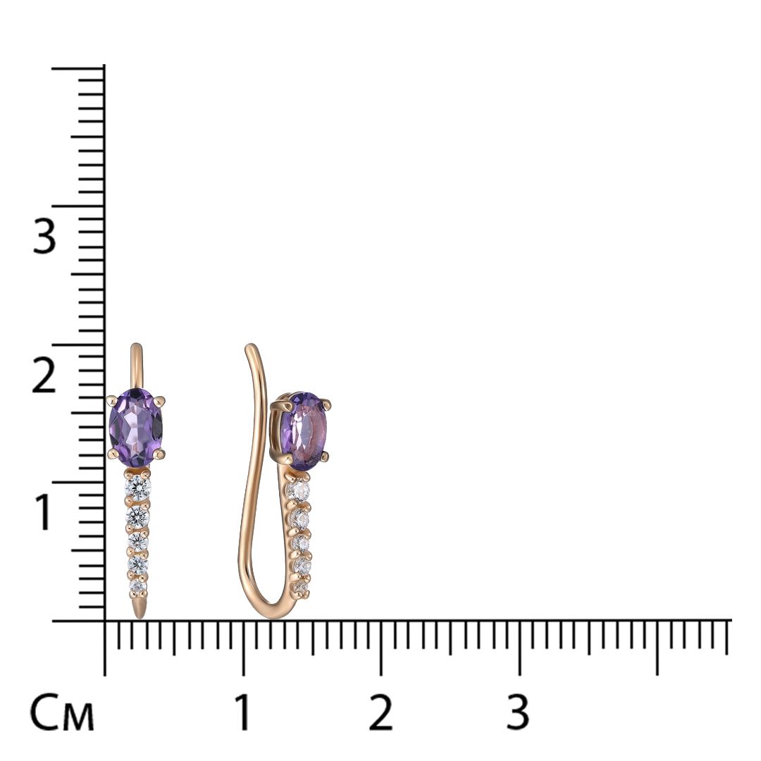 Серебряные серьги с аметистами