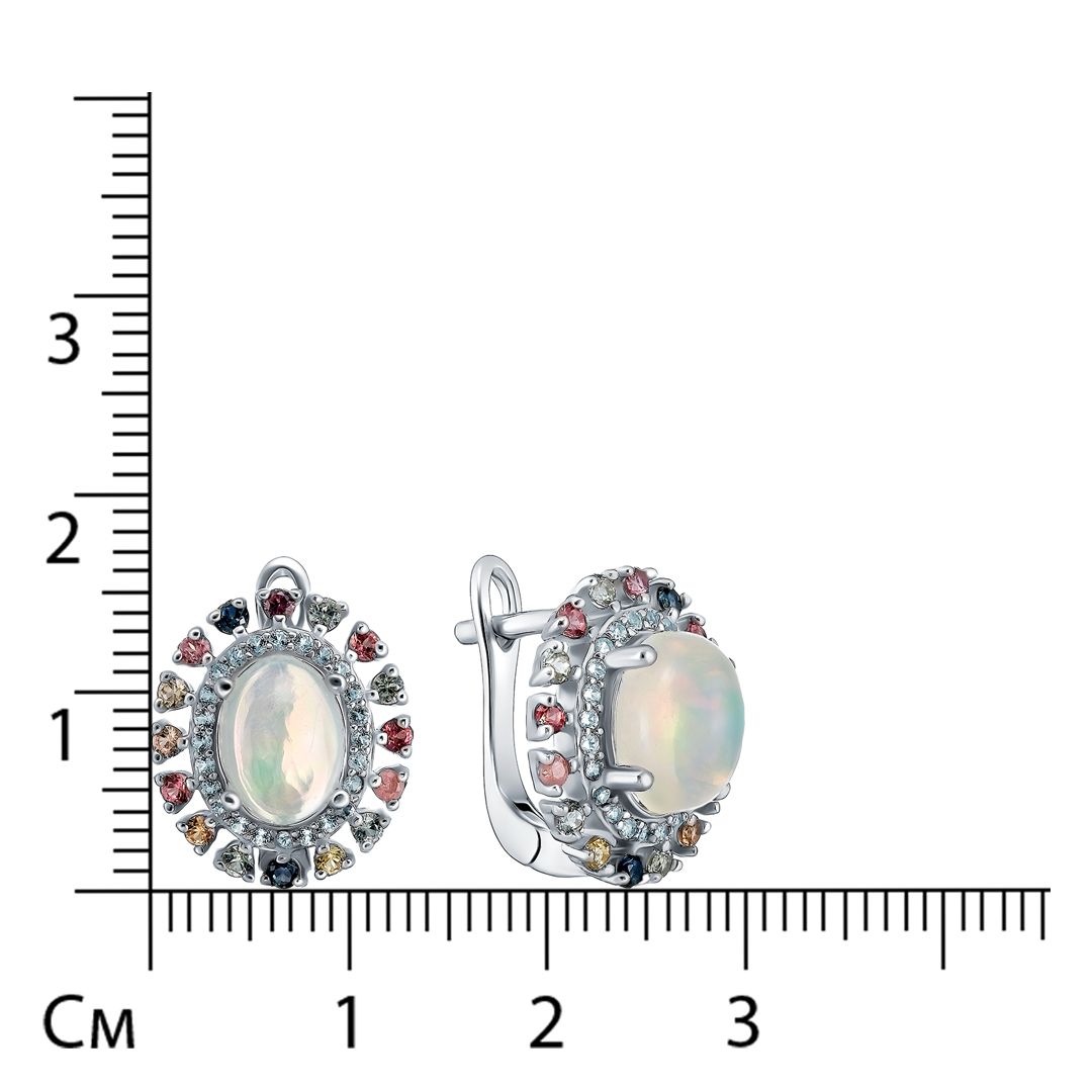 Серебряные серьги с опалами
