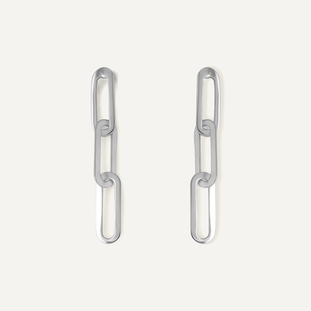 Серьги-пусеты из белого золота