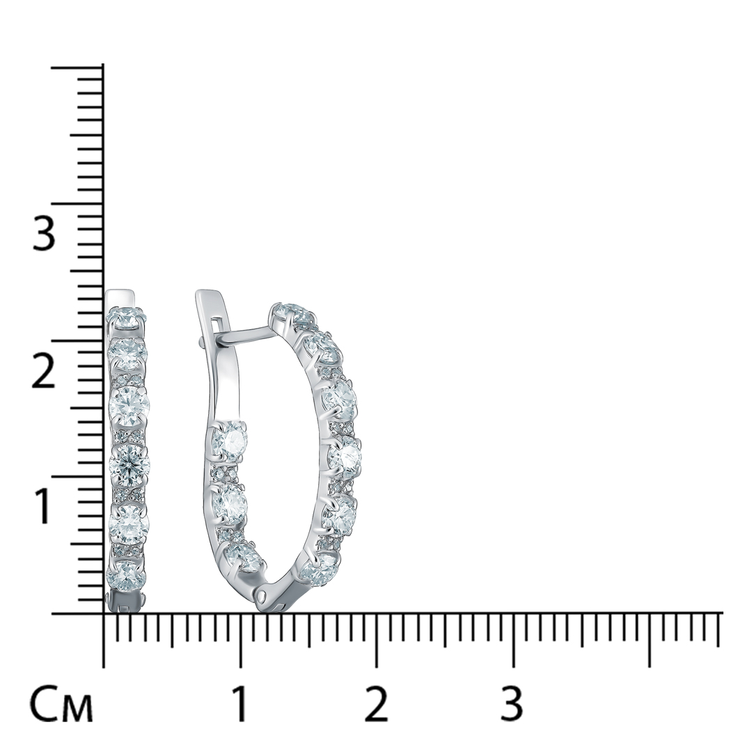 Серебряные серьги с муассанитами