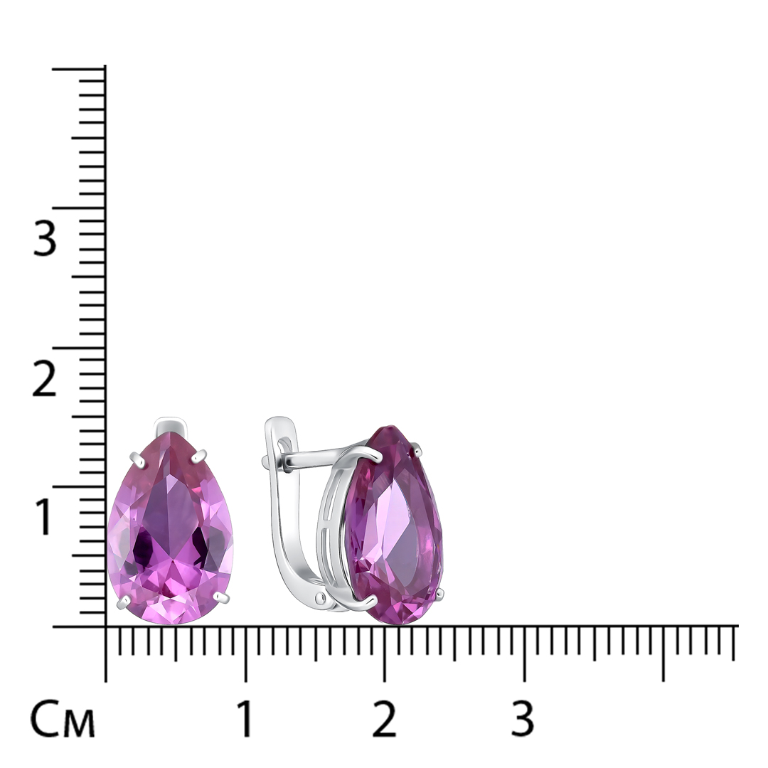 Серебряные серьги с александритами