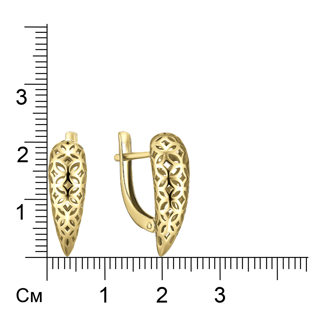 Серьги из желтого золота