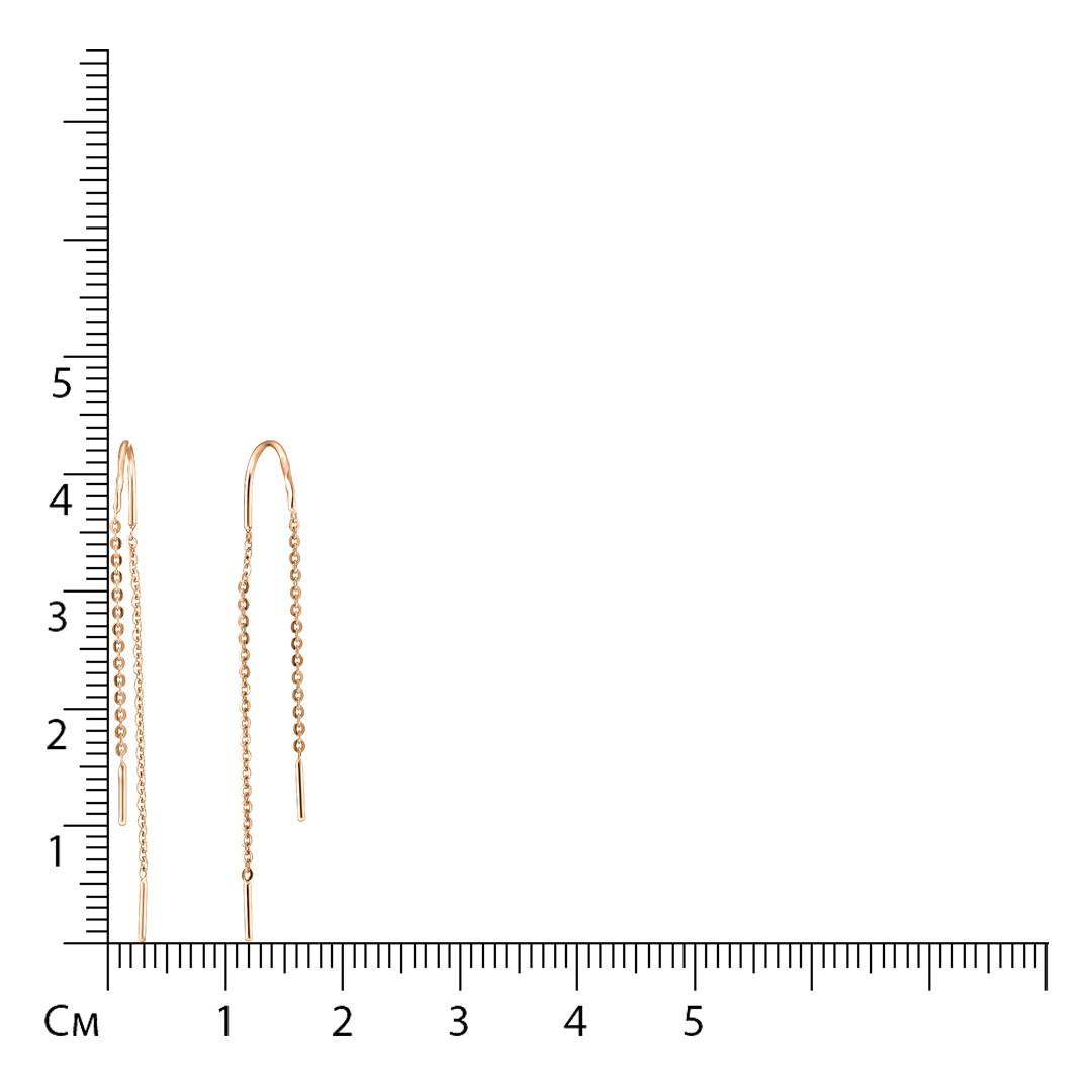 Серьги-протяжки из золота