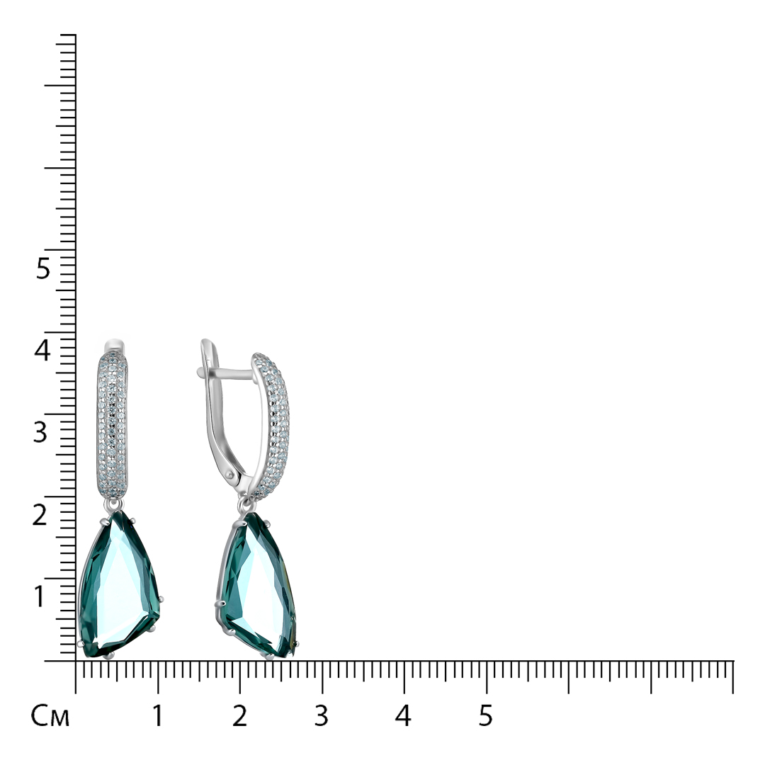 Серебряные серьги с празиолитами