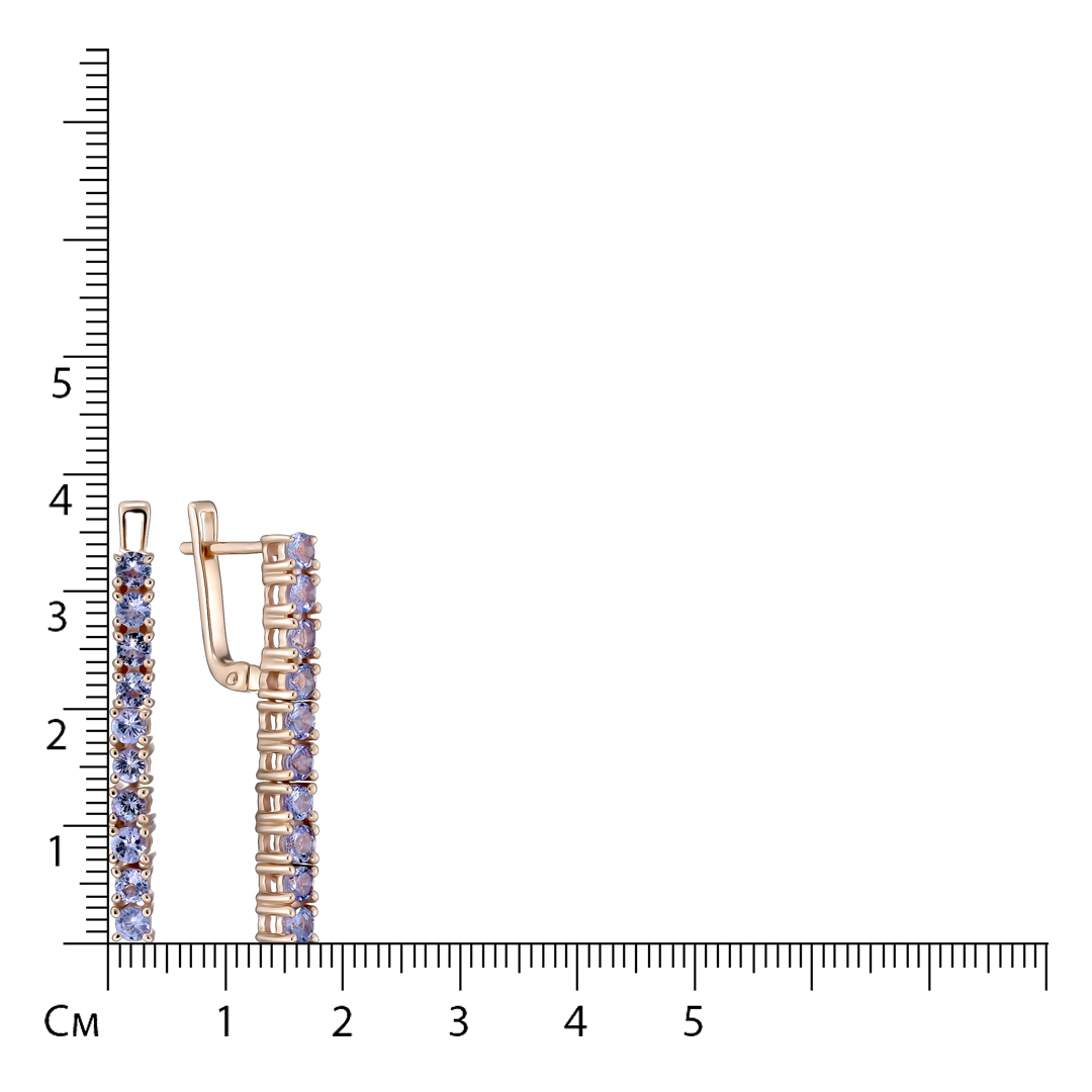 Серебряные серьги с танзанитами