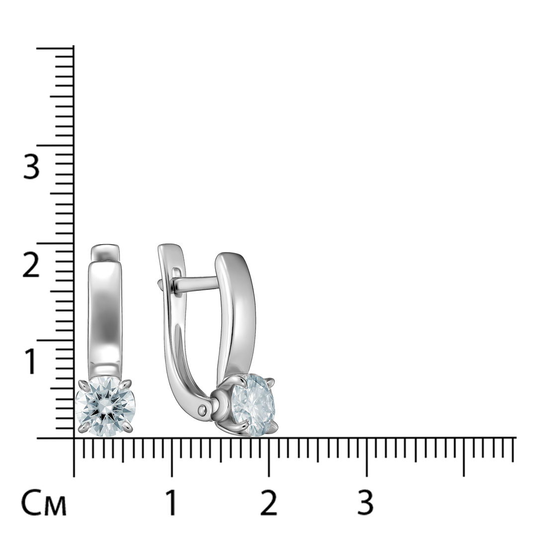 Серебряные серьги с муассанитами