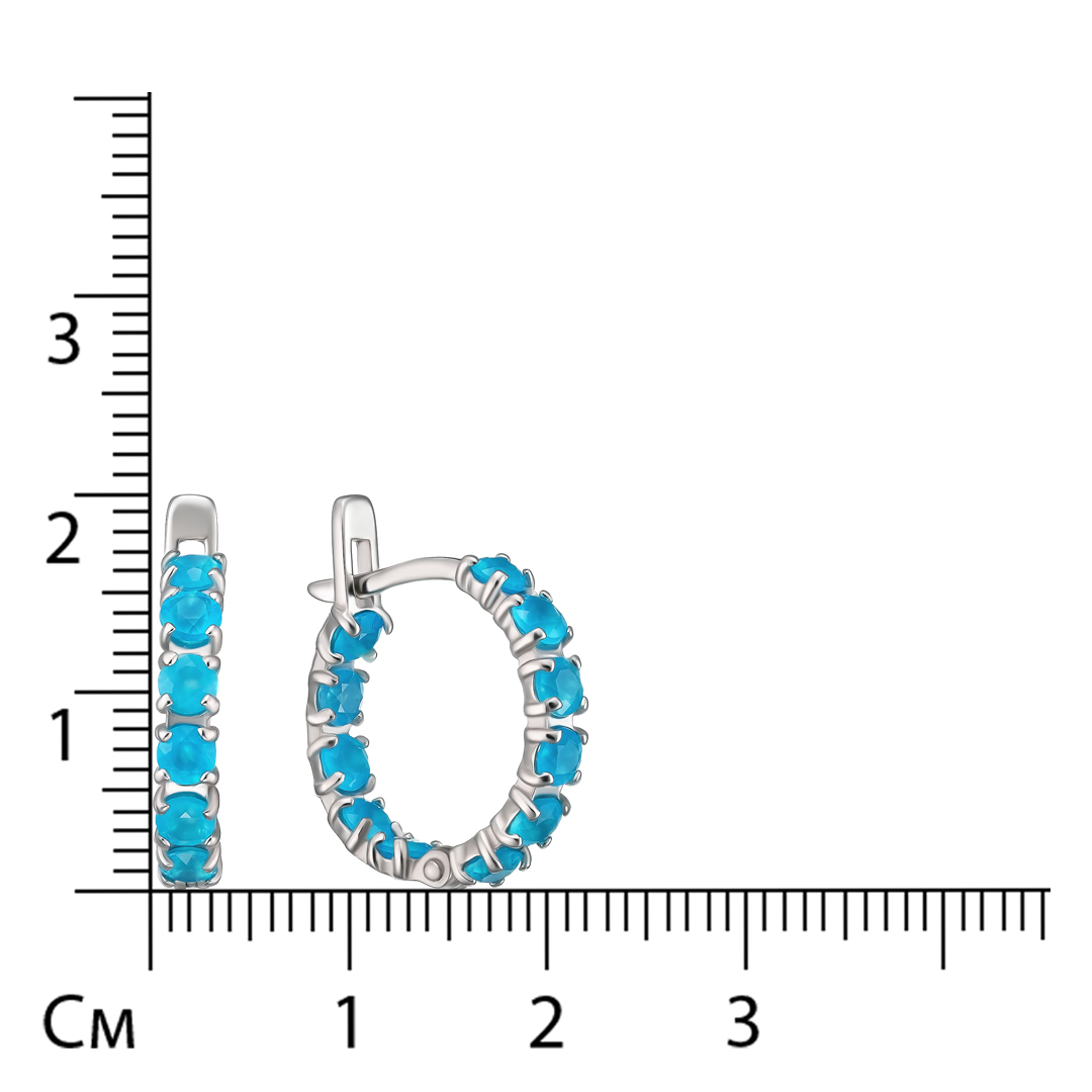 Серебряные серьги 925 пробы; вставки 22 Агат;