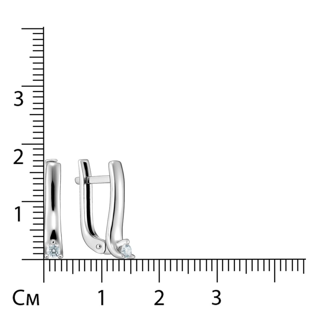 Серьги из белого золота с бриллиантами