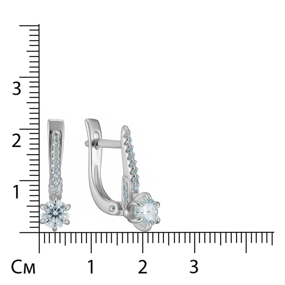 Серебряные серьги с муассанитами