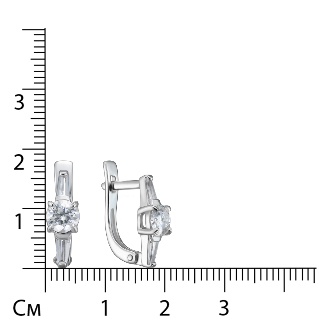 Серебряные серьги с муассанитами