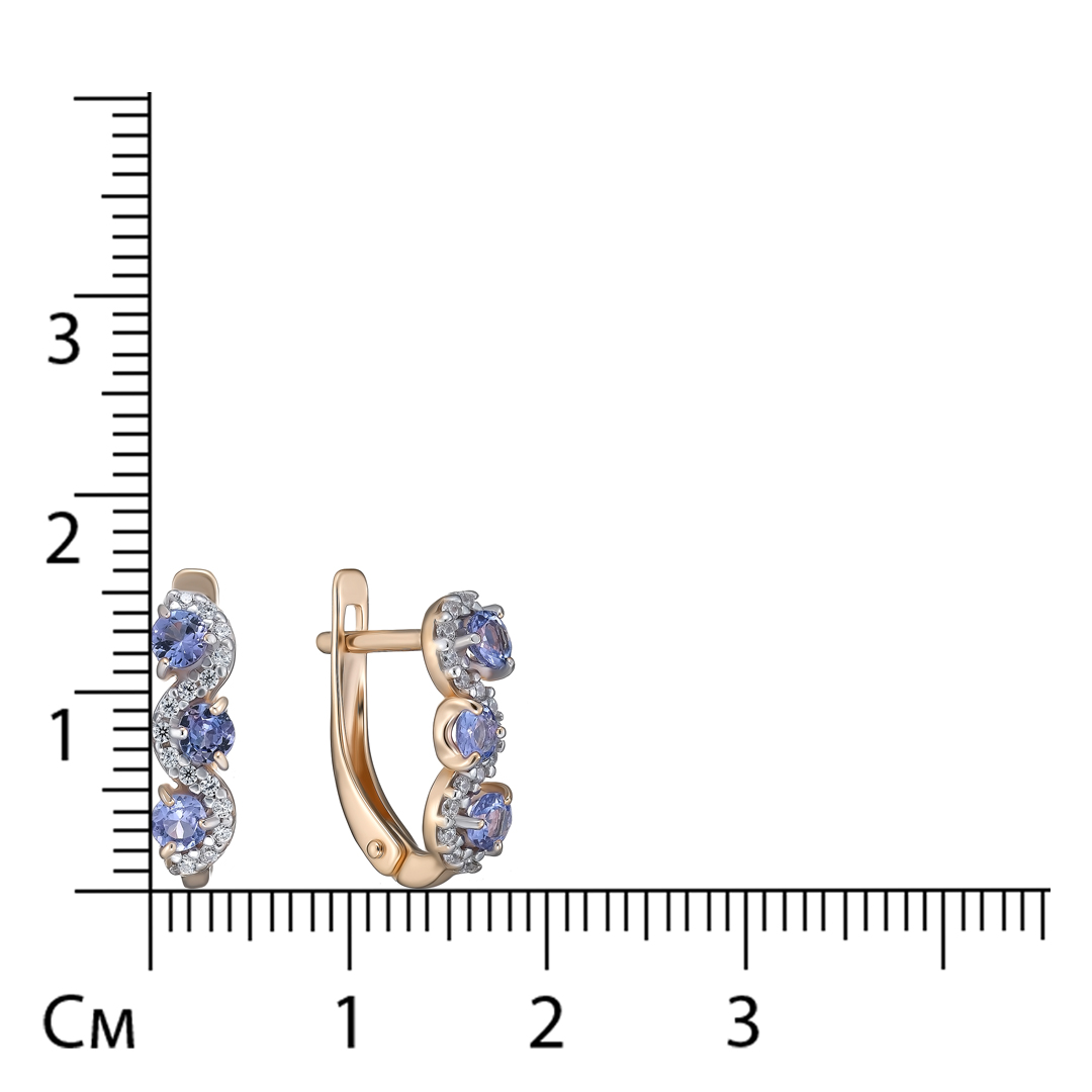 Серебряные серьги с танзанитами