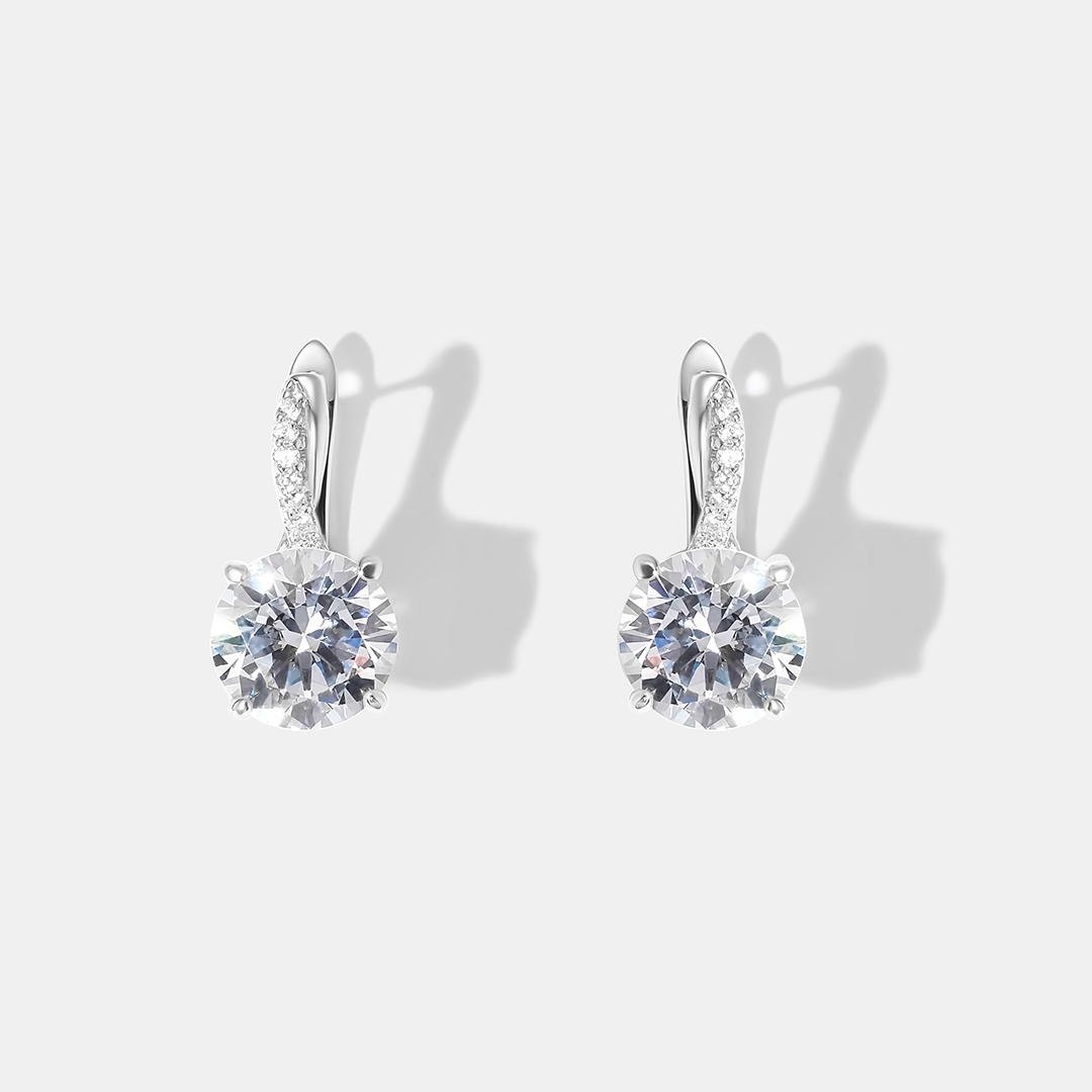 Серебряные серьги с кубическим цирконием