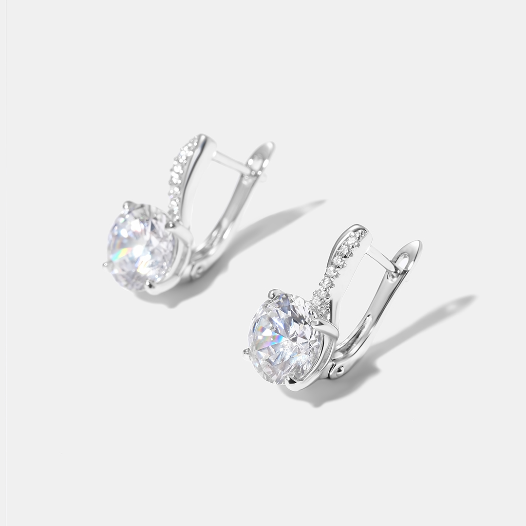 Серебряные серьги с кубическим цирконием