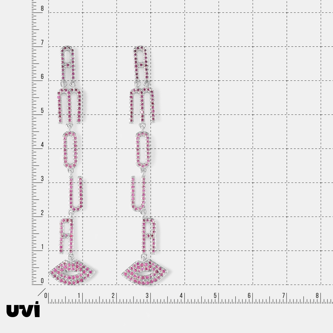 Бижутерные серьги с кубическим цирконием "AMOUR"
