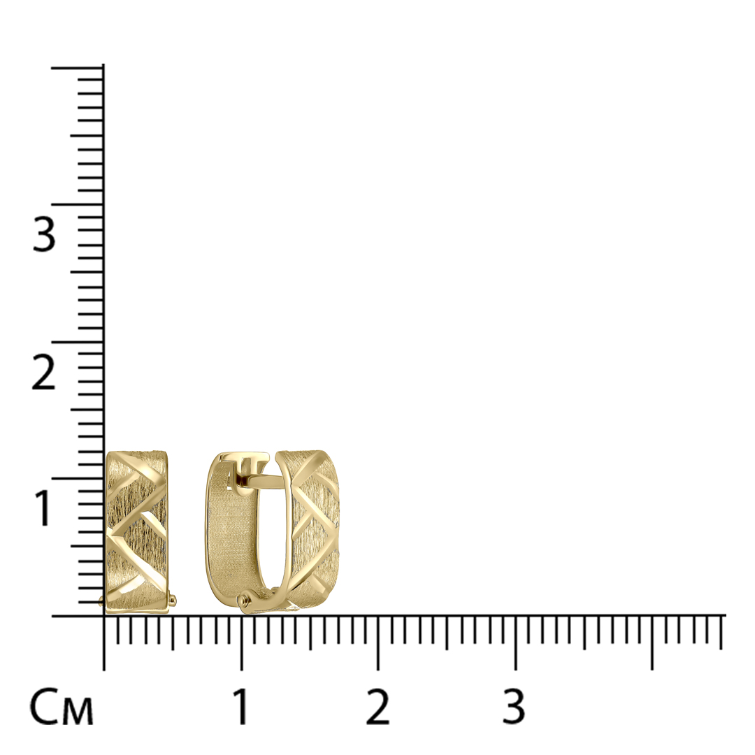 Золотые серьги 585 пробы; желтое золото;