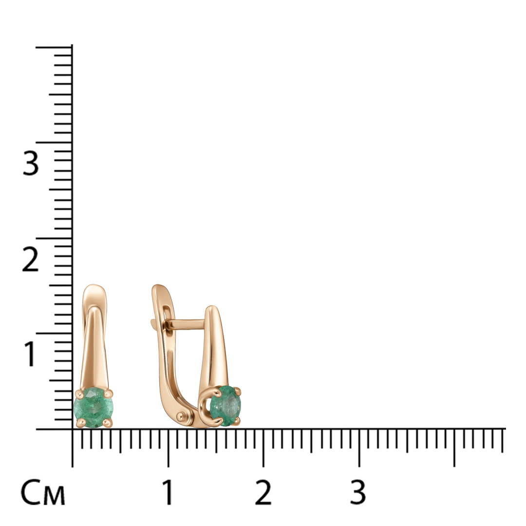 Серьги из золота с изумрудами