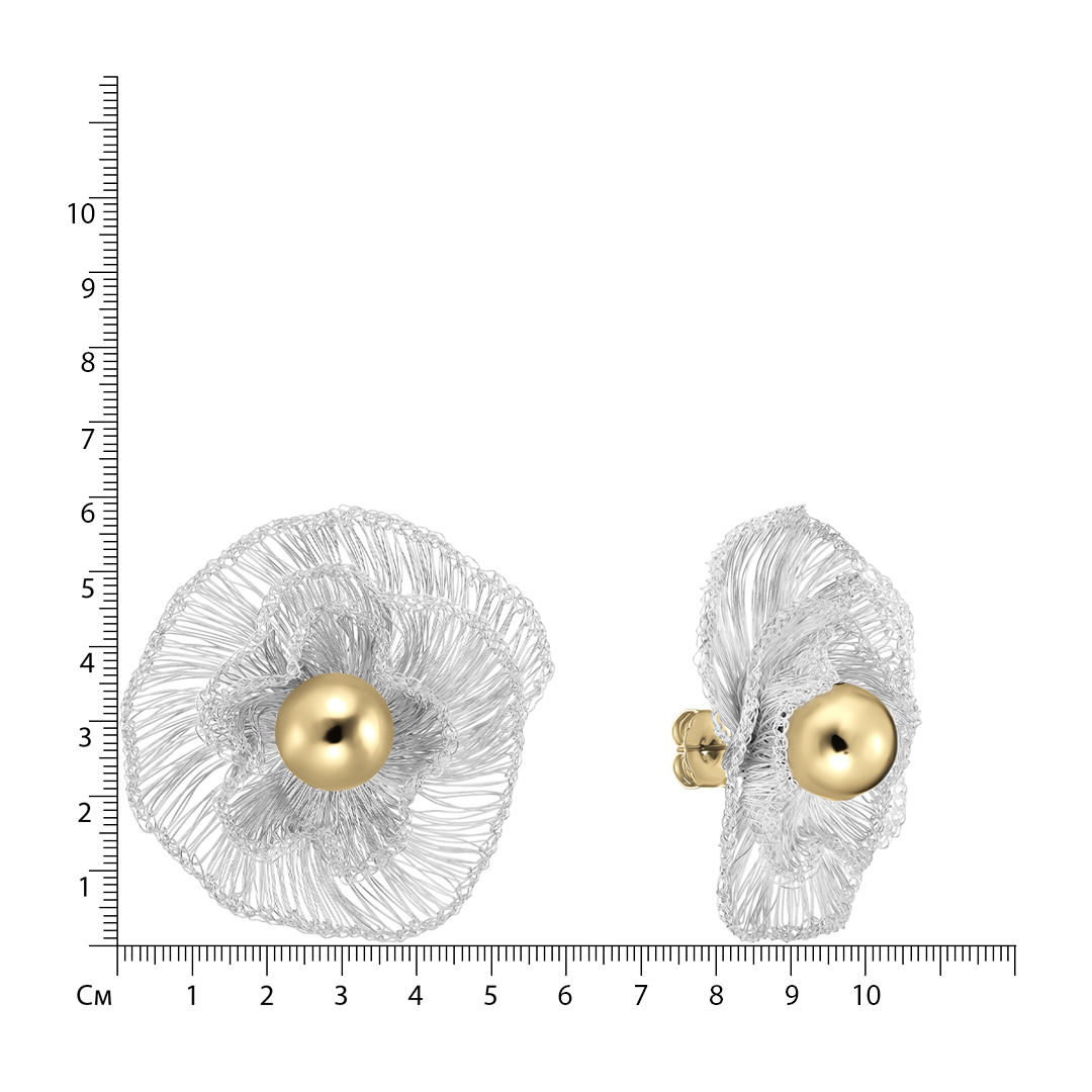 Бижутерные серьги "Цветы"