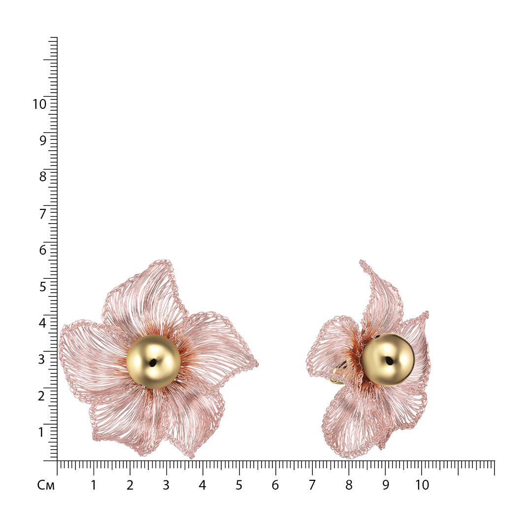 Бижутерные серьги "Цветы"