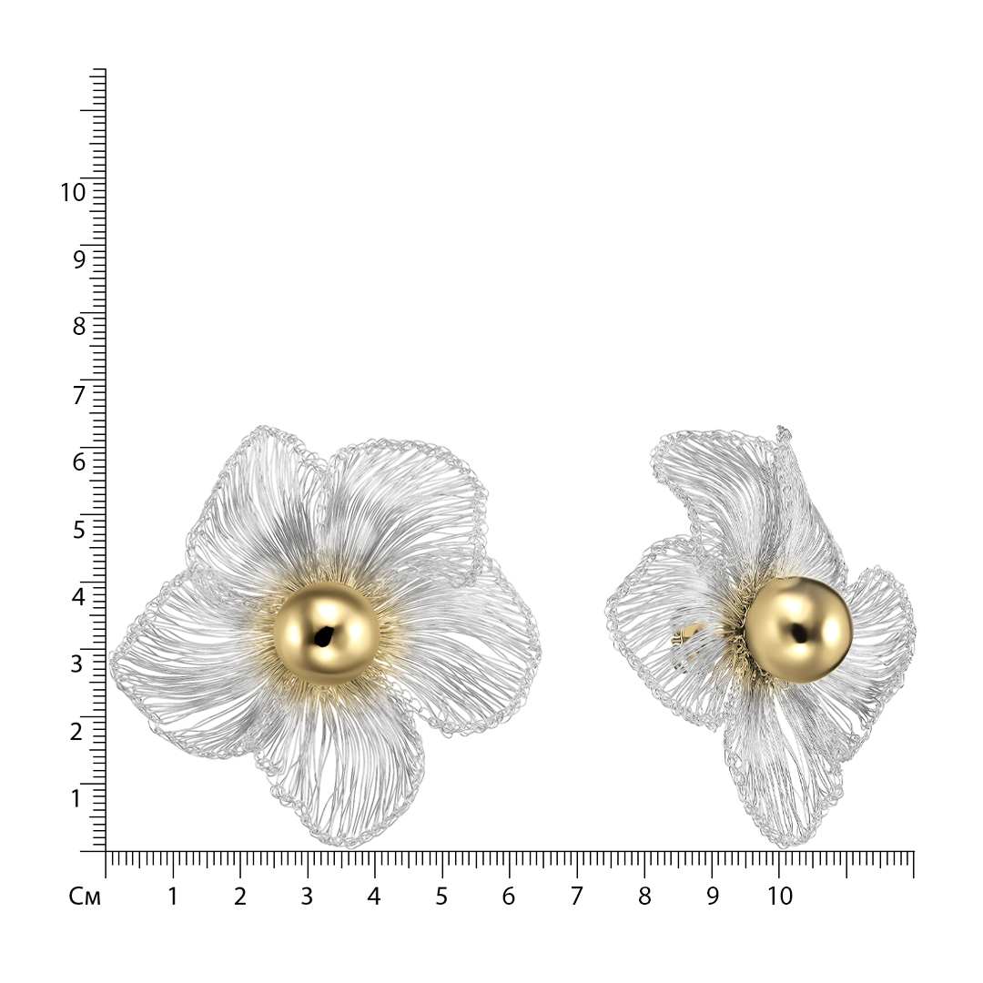 Бижутерные серьги "Цветы"