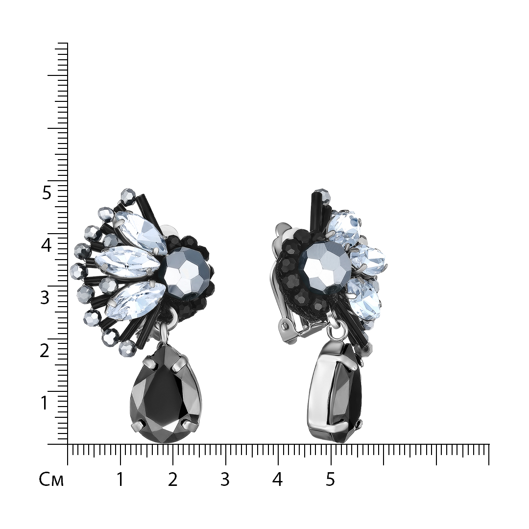 Бижутерные серьги с ювелирным стеклом