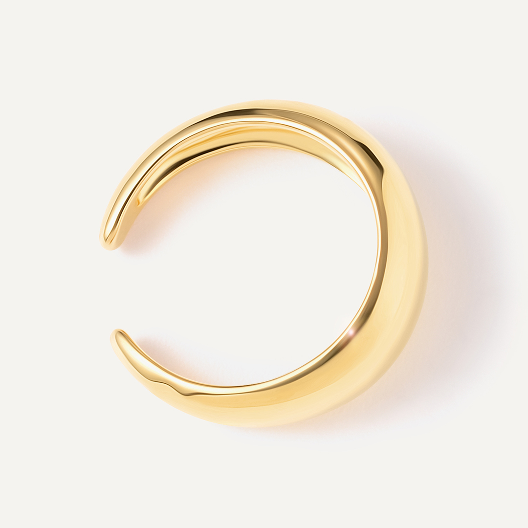 Серебряная серьга-кафф