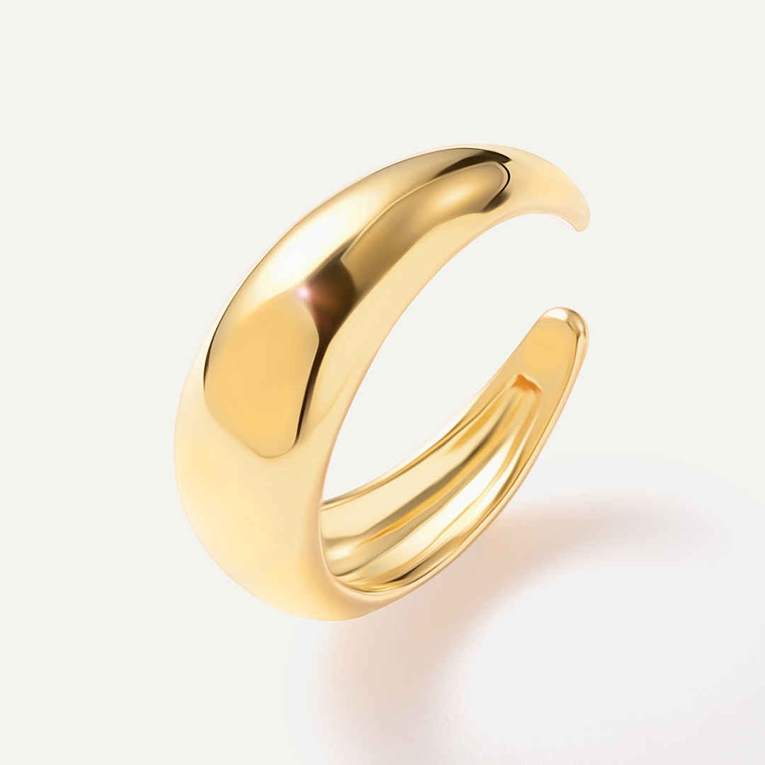 Серебряная серьга-кафф