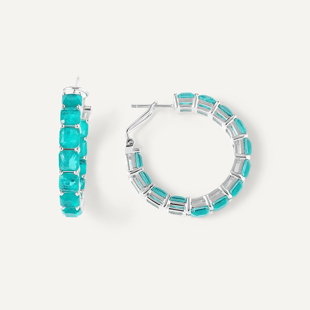 Серебряные серьги с кубическим цирконием